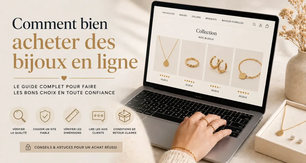 acheter des bijoux en ligne sur ordinateur avec sélection de bijoux en or et conseils pour faire le bon choix en toute confiance