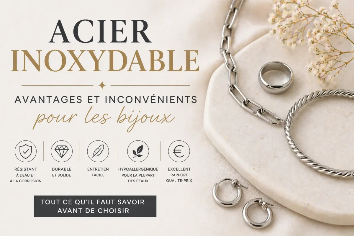 bijoux en acier inoxydable avantages et inconvénients durabilité entretien facile