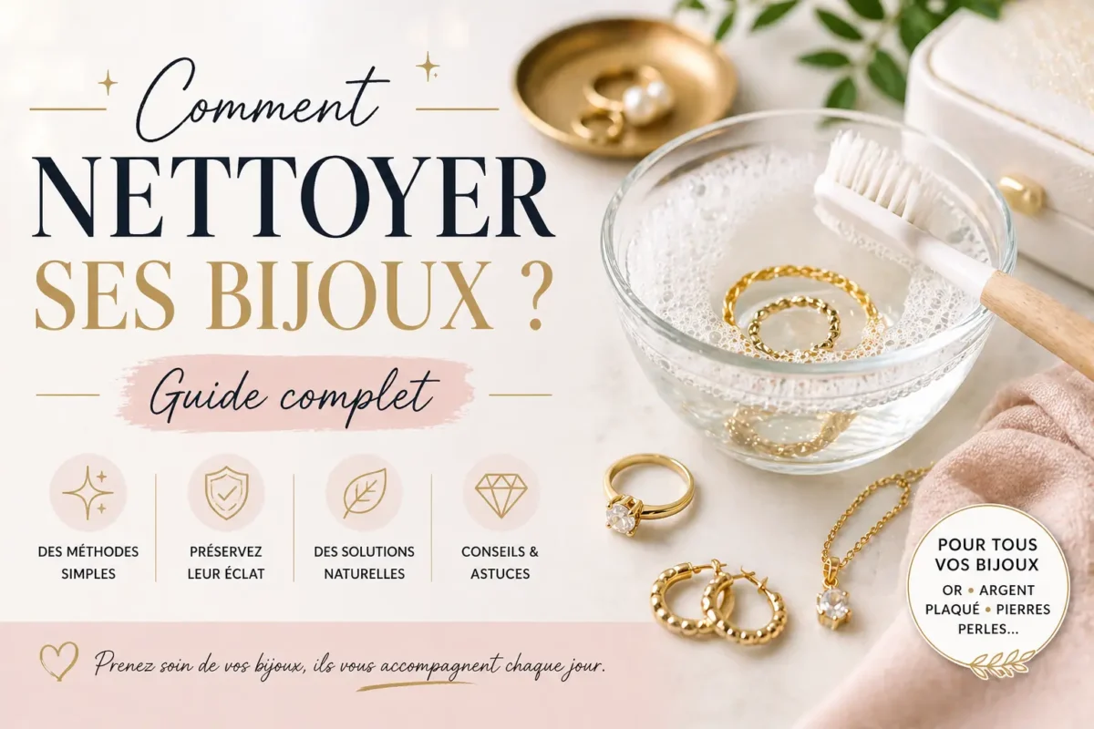 Nettoyage de bijoux en or et argent avec brosse douce et eau savonneuse pour préserver leur éclat