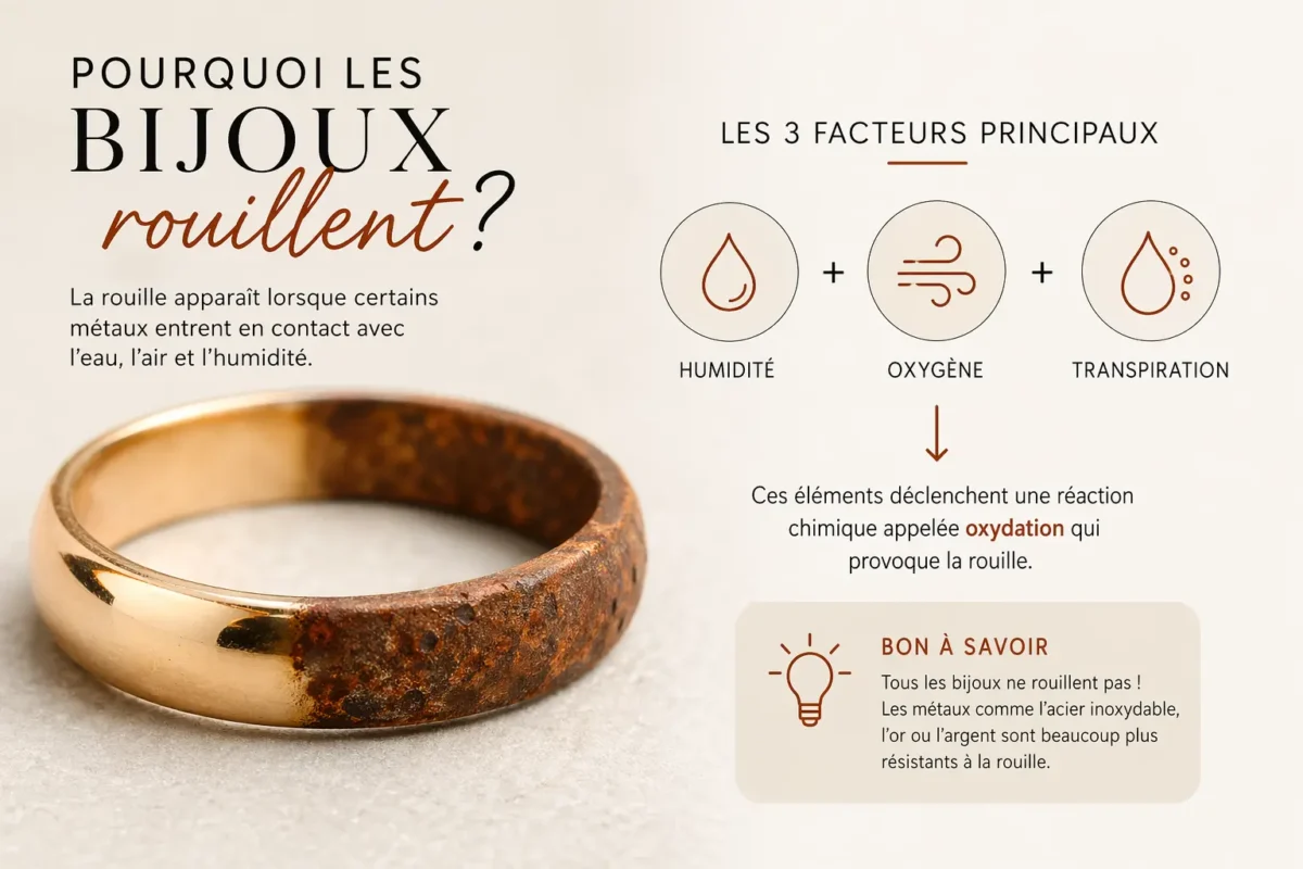 pourquoi les bijoux rouillent ?