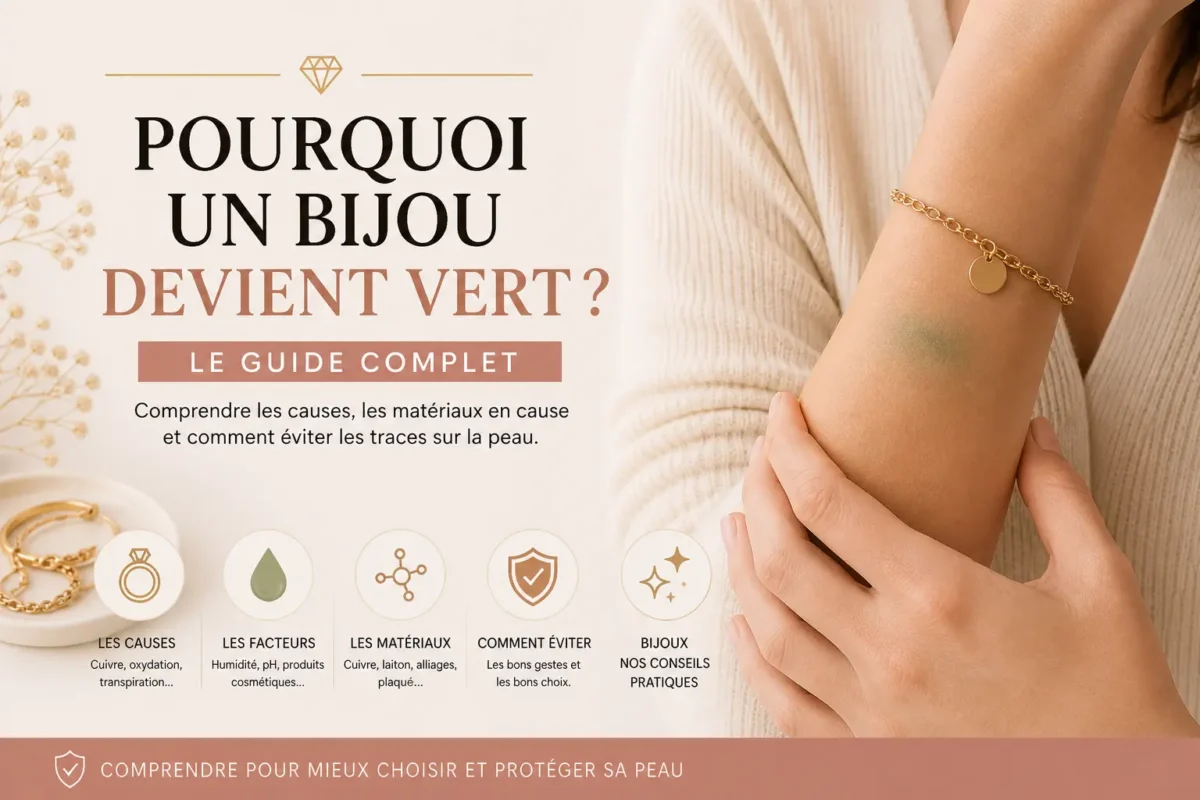 Pourquoi un bijou devient vert et laisse une trace sur la peau