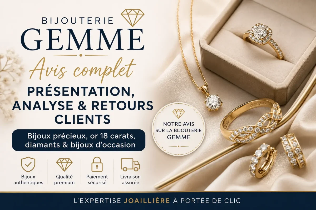 Avis sur Bijouterie Gemme et présentation de la bijouterie en ligne spécialisée dans les bijoux précieux en or et diamants