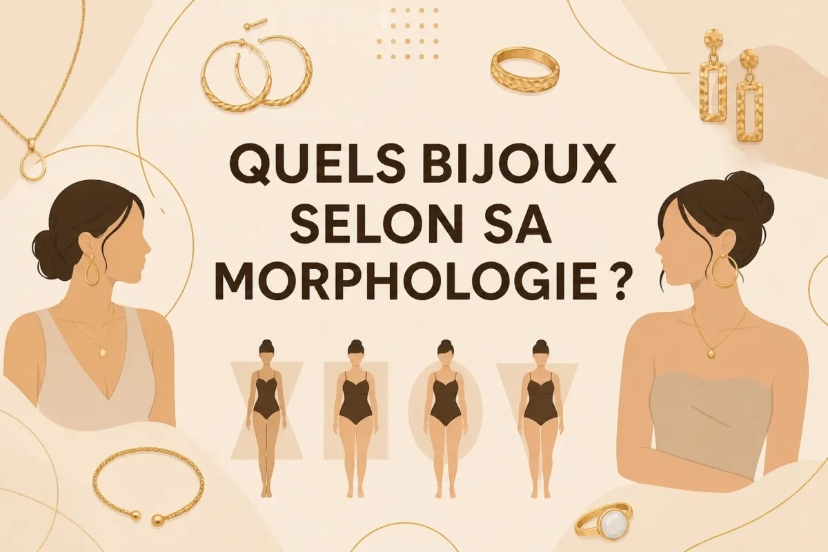 Quels bijoux choisir selon sa morphologie illustration minimaliste bijoux adaptés visage et silhouette