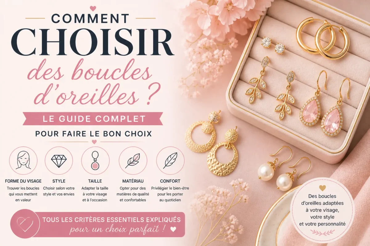 Comment choisir des boucles d’oreilles forme visage style taille bijou porté