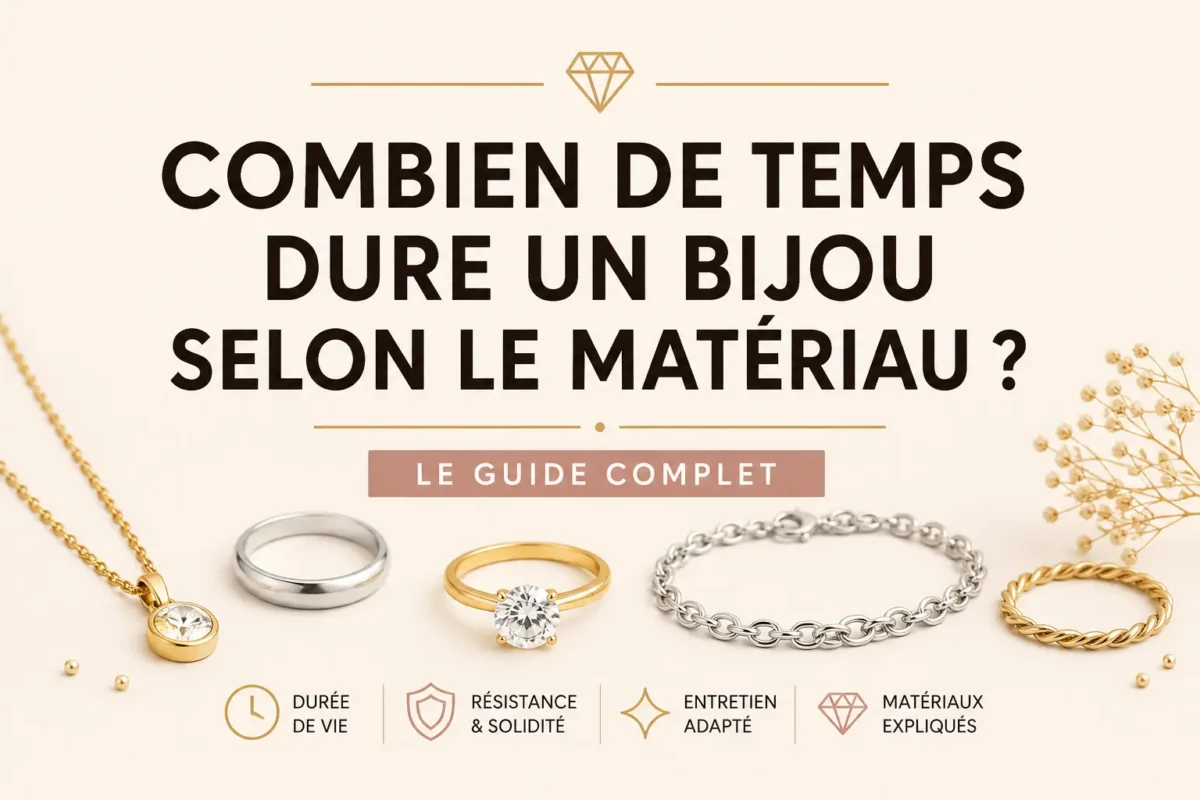 Durée de vie des bijoux selon les matériaux or argent acier et fantaisie