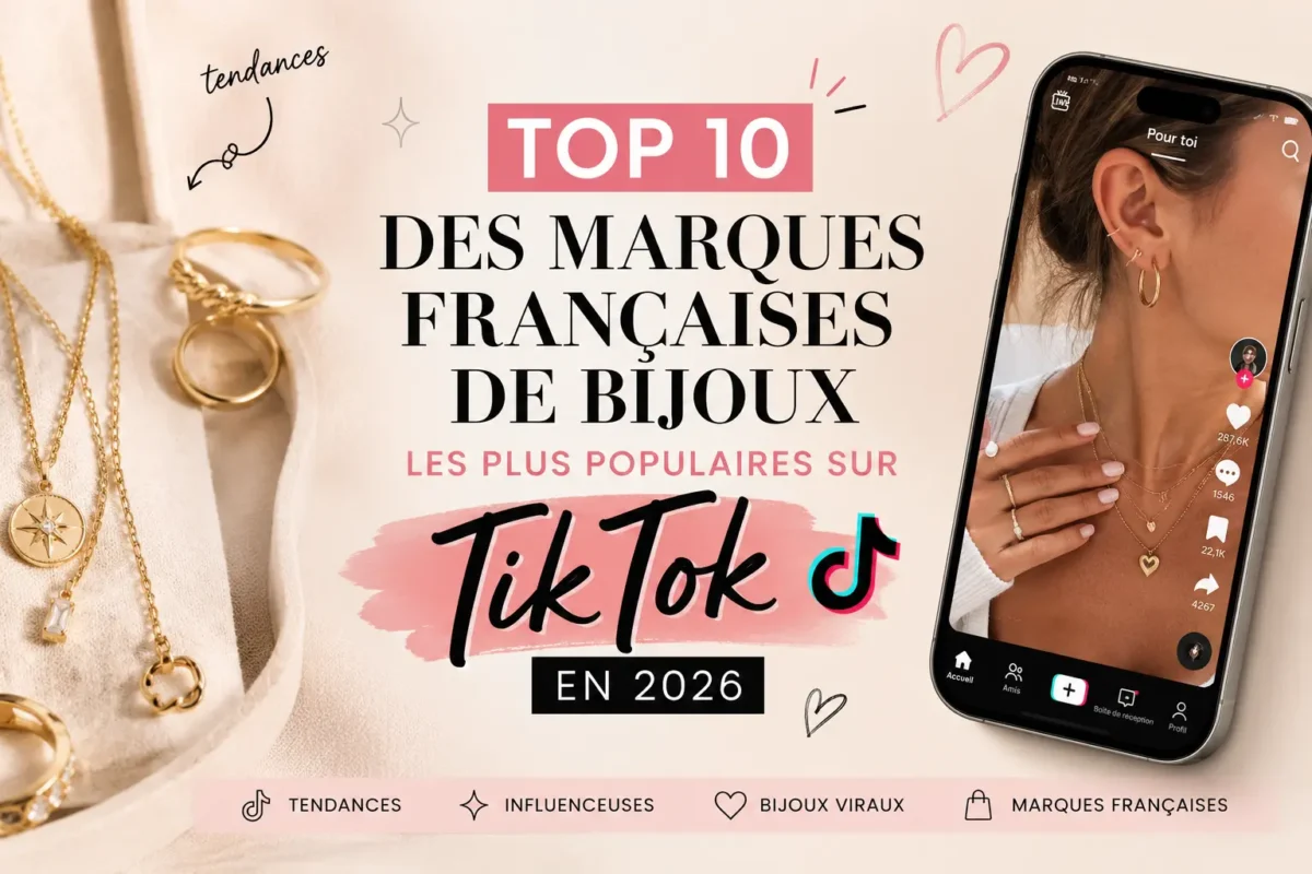 Top 10 des marques françaises de bijoux les plus populaires sur TikTok en 2026 avec bijoux tendance et influenceuses mode françaises